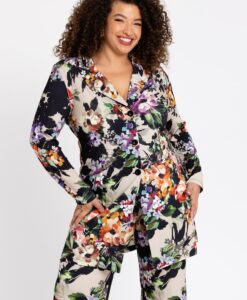 Yoek Blazer BOUQUET | Bruin | Maat 46/48