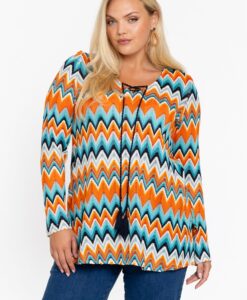 Yoek Flared tuniek SUNSET | Oranje | Maat 38/40