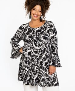 Yoek Tuniek wide bottom ALICE | Zwart | Maat 50/52
