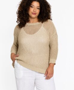 Yoek Gouden lurex pullover | Goud | Maat 50/52