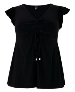 Yoek Top | Zwart | Maat 38/40