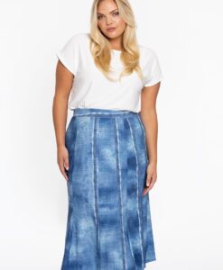 Yoek Mermaid rok FRAYED | Blauw | Maat 38/40