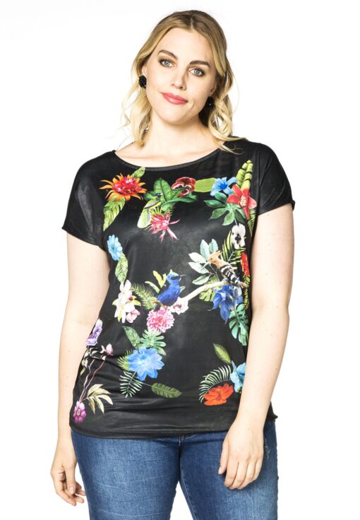 Yoek Shirt TROPIC | Zwart | Maat 58/60