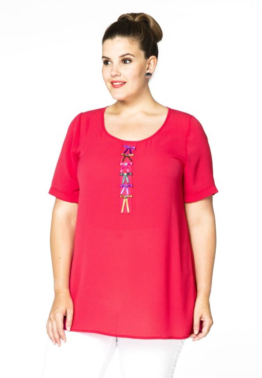Yoek Tunic little bows | Roze | Maat 42/44