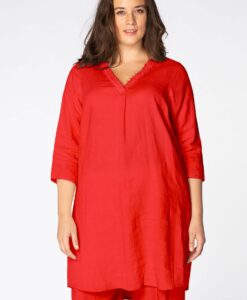 Yoek Tuniek met parels | Rood | Maat 42/44