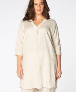 Yoek Tuniek met parels | Bruin | Maat 42/44