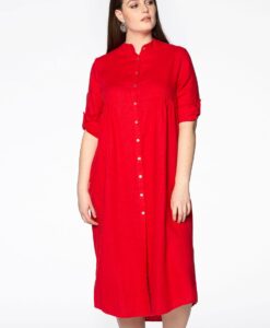 Yoek Blouse long roll up sl | Rood | Maat 38/40