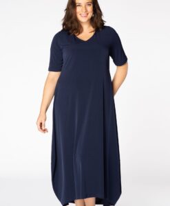 Yoek Midi jurk | Blauw | Maat 42/44