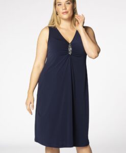Yoek Jurk met stenen | Blauw | Maat 42/44