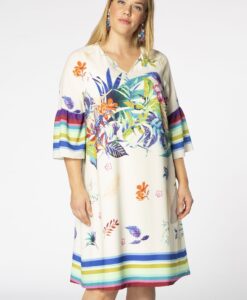 Yoek Jurk met volantmouwen EVE | Wit | Maat 38/40