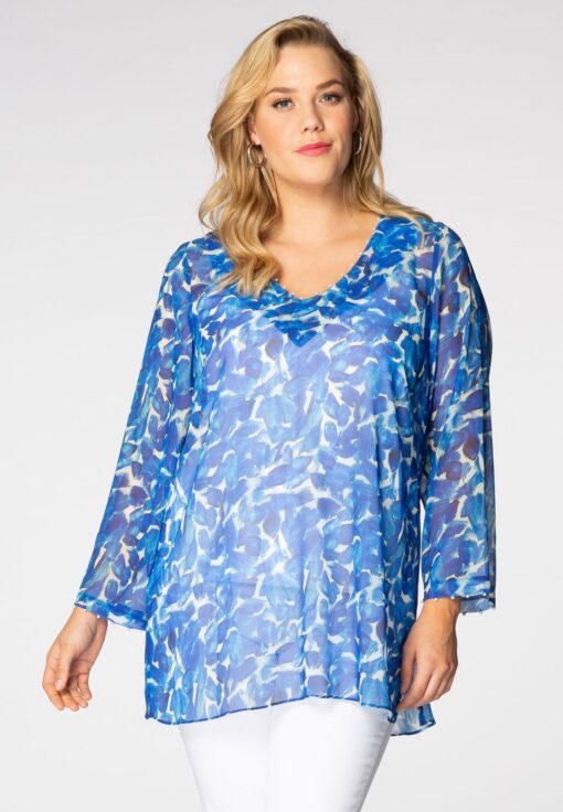 Yoek Tuniek met parels ELISA | Blauw | Maat 38/40