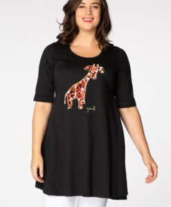 Yoek Tuniek wide bottom | Zwart | Maat 42/44
