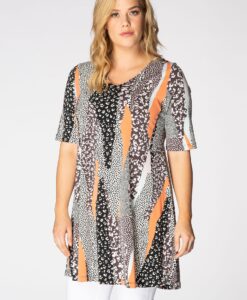 Yoek Tunic wide bottom GRACE | Multi | Maat 50/52