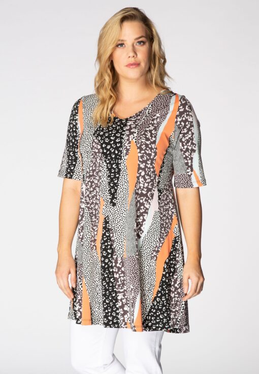 Yoek Tunic wide bottom GRACE | Multi | Maat 50/52