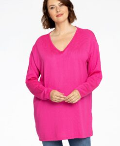 Yoek trui met V-hals | Roze | Maat 42/44