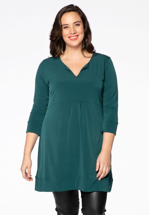 Yoek Tuniek met plooi | Groen | Maat 42/44