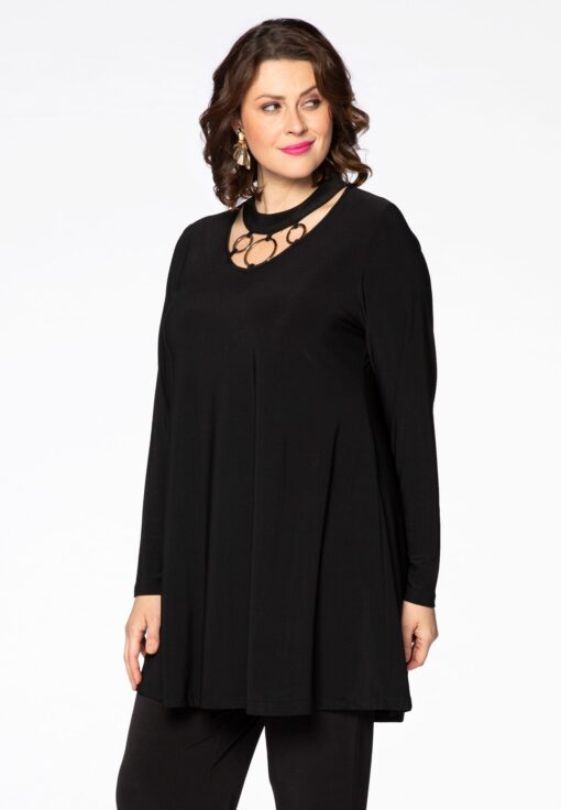 Yoek Tuniek wide bottom ringen | Zwart | Maat 58/60