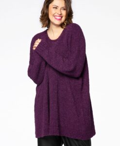 Yoek Pullover teddy | Paars | Maat 38/40