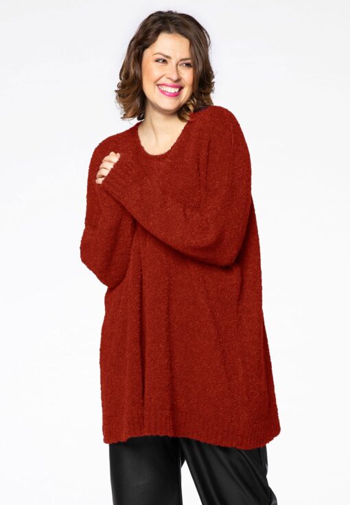 Yoek Pullover teddy | Oranje | Maat 42/44