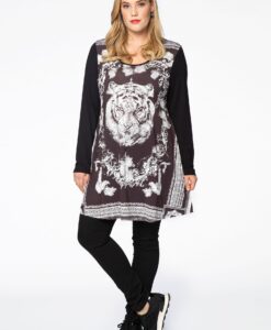 Yoek Tuniek tijger wide bottom | Zwart | Maat 50/52