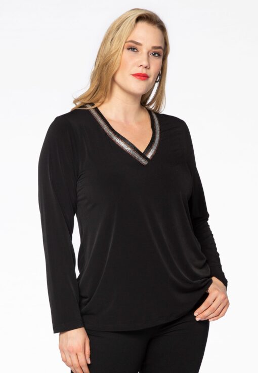 Yoek Shirt relax fit | Zwart | Maat 50/52