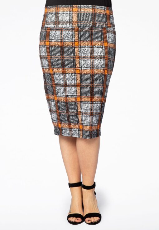Yoek Skirt CHECK | Grijs | Maat 46/48