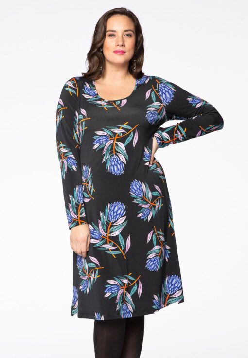 Yoek Jurk VERA | Zwart | Maat 38/40