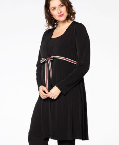 Yoek Vest met strik | Zwart | Maat 42/44