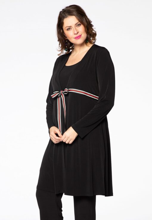 Yoek Vest met strik | Zwart | Maat 42/44