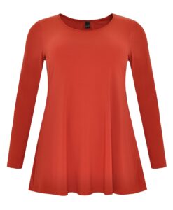 Yoek Tuniek flare long sleeve | Oranje | Maat 50/52