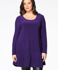Yoek Tuniek wide bottom | Paars | Maat 38/40