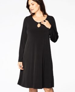 Yoek Jurk wide bottom | Zwart | Maat 42/44
