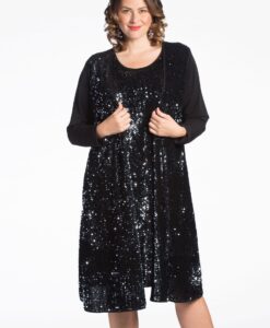 Yoek Vest SEQUINS | Zwart | Maat 58/60