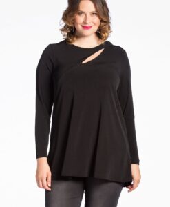 Yoek Tuniek flare met gesp | Zwart | Maat 46/48