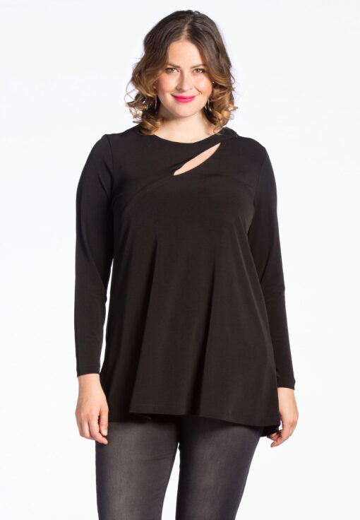 Yoek Tuniek flare met gesp | Zwart | Maat 46/48