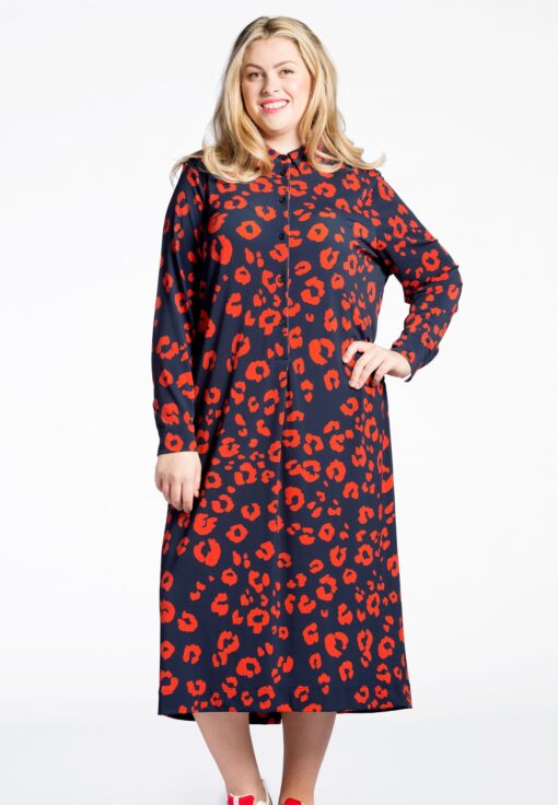 Yoek Overhemdjurk LEA | Blauw | Maat 46/48