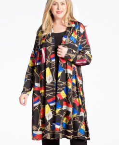 Yoek Cardigan FLAGS | Multi | Maat 42/44