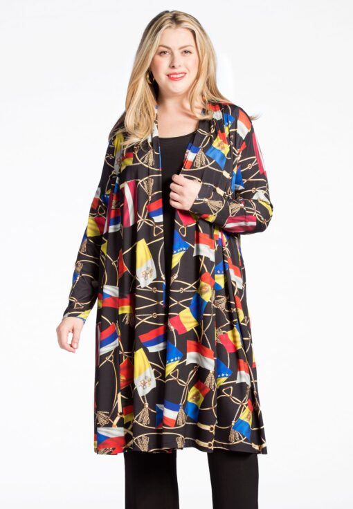 Yoek Cardigan FLAGS | Multi | Maat 42/44