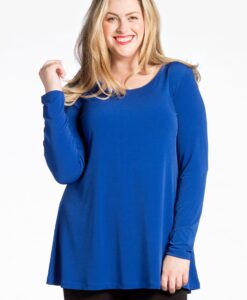 Yoek Tuniek flare longsleeve | Blauw | Maat 46/48