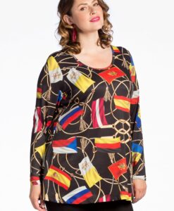 Yoek Tunic FLAGS flare | Multi | Maat 50/52