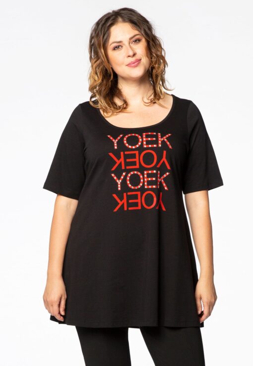 Yoek Tuniek flare YOEK | Zwart | Maat 50/52