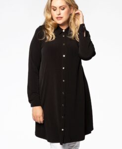 Yoek Shirt met knopen | Zwart | Maat 50/52
