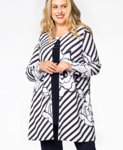 Yoek Vest-jasje STRIPE ROSE | Blauw | Maat 38/40