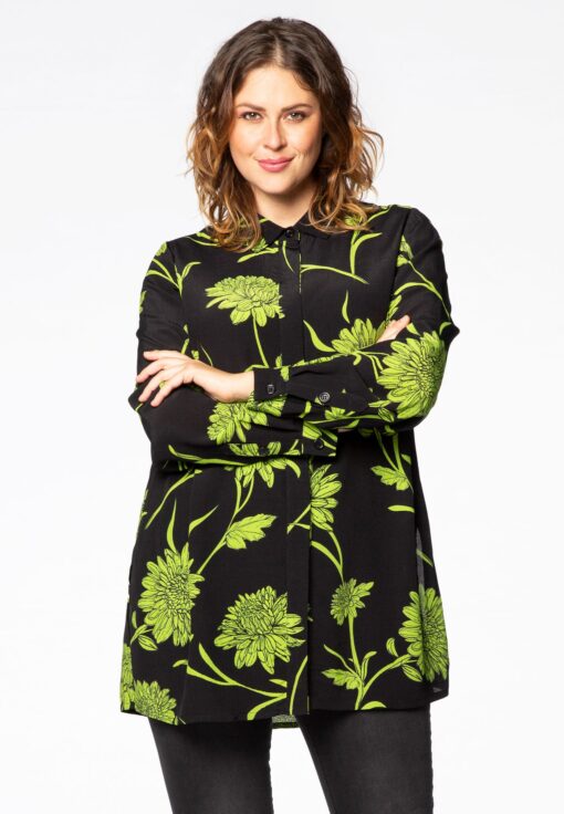 Yoek Blouse TOLEDO | Zwart | Maat 42/44