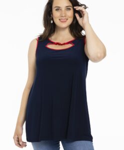 Yoek Tuniek flare contrast | Blauw | Maat 38/40