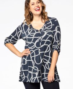 Yoek Tuniek flare met knopen SAILOR | Blauw | Maat 58/60