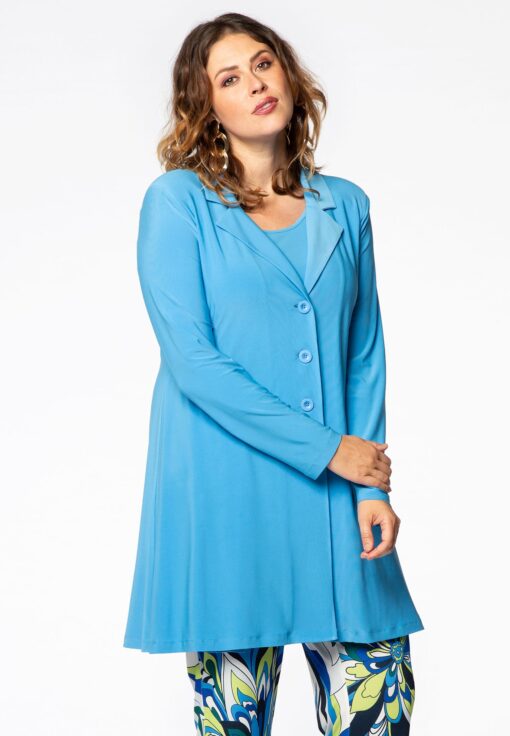 Yoek Blazer A-lijn | Blauw | Maat 54/56