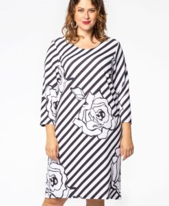Yoek Jurk STRIPE ROSE | Blauw | Maat 38/40
