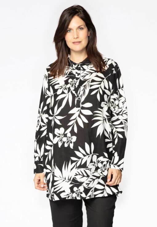 Yoek Shirt VALENCIA | Zwart | Maat 38/40
