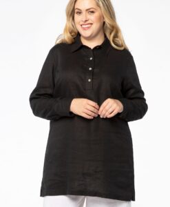 Yoek Shirt polo kraag | Zwart | Maat 54/56
